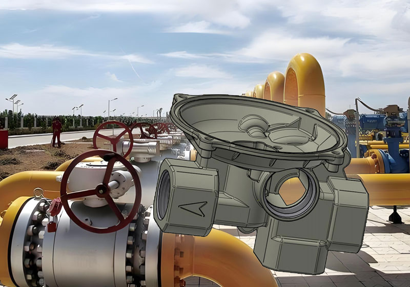 Gas Meter Valve Housing Casting